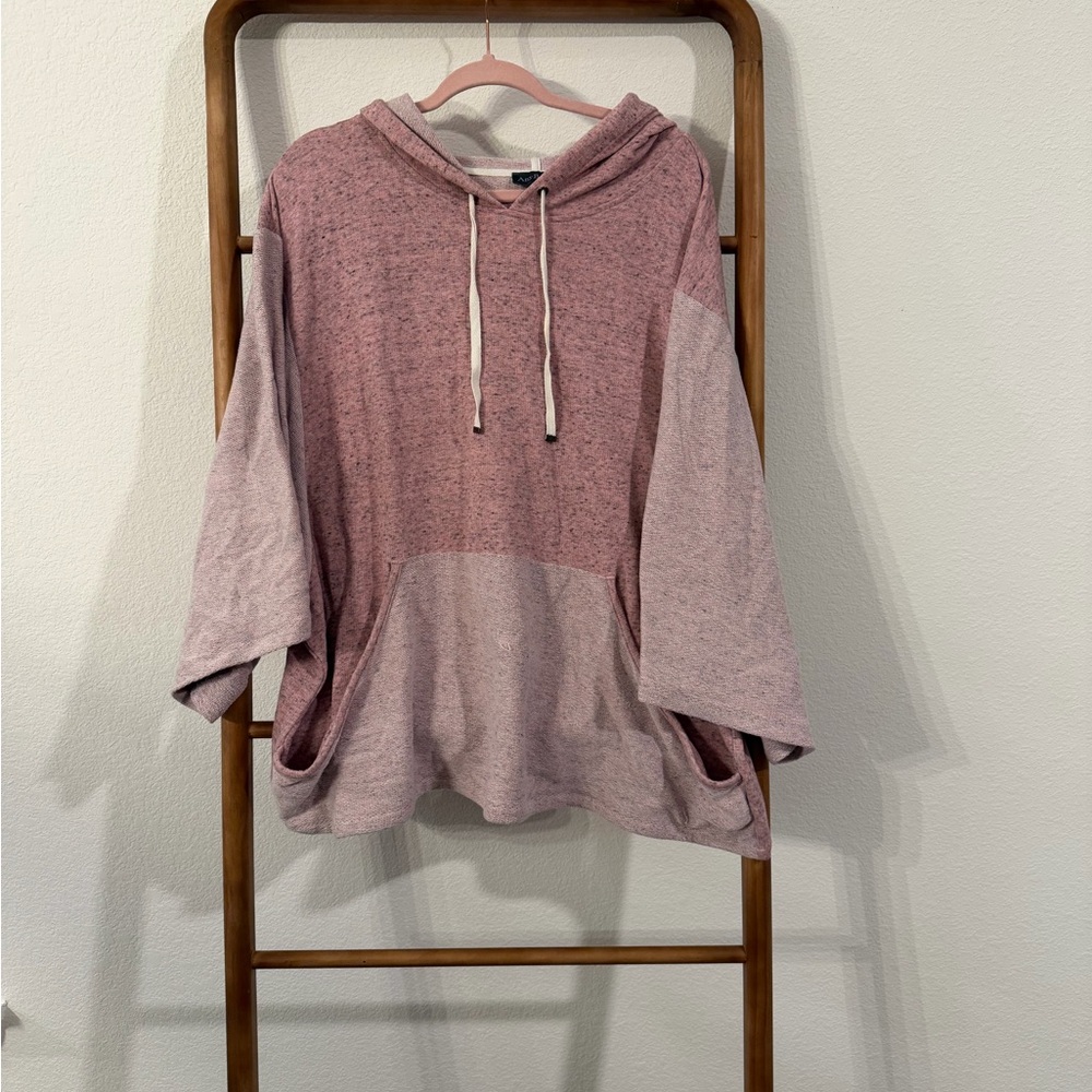 AnyBody Pink Hooded Sweatshirt